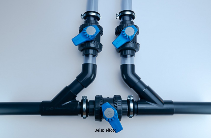 PVC-U Pool Bypass Set 45 Grad FIP